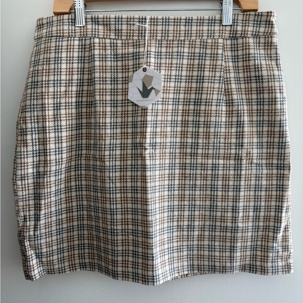 Plaid Tan Skirt